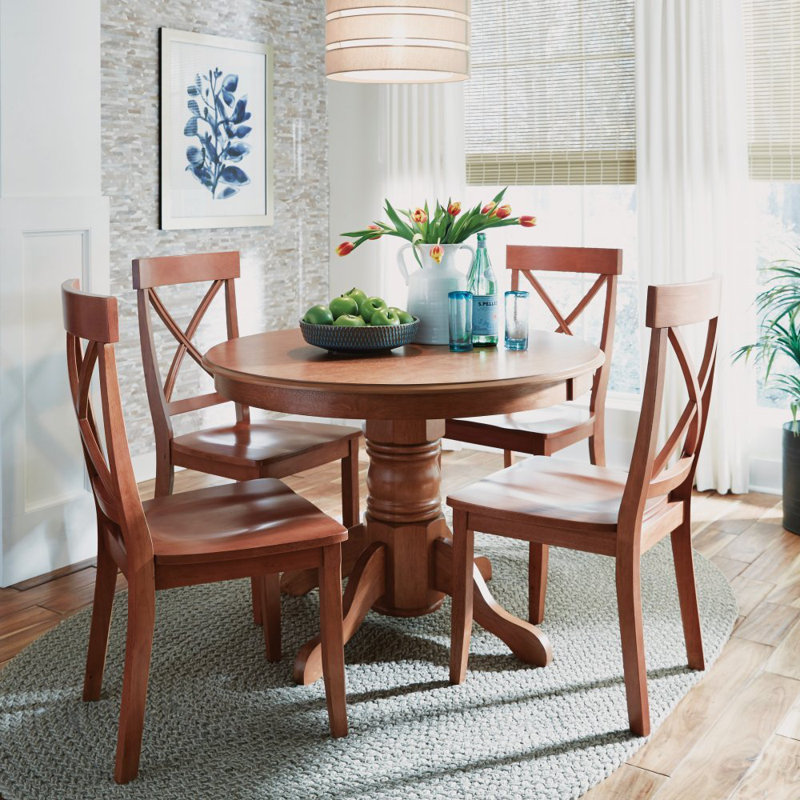 August Grove® Standridge Round Solid Wood Dining Table & Reviews Wayfair